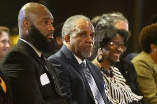 Entergy Texas employee Johnnie Hulin (second from left) was recognized for his community involvement during the 2018 “Honoring Living Legends” event presented by Lamar University and ExxonMobil.